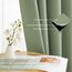 MRTREES Vorhang Blickdicht Gardinen Thermovorhang mit Ösen Verdunklungsvorhang Ösenschal Vorhänge Kurz Modern 228×117cm(H×B) Grün 2er Set für Hotels Büros Wohnzimmer Schlafzimmer Kinderzimmer