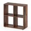 Vicco Raumteiler Tetra, Antikholz, 72.6 x 72 cm, zur Aufbewahrung und Präsentation von Büchern oder Dekoboxen