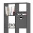 Vicco Raumteiler Scutum, Grau, 143 x 72 cm, zur Nutzung als Raumteiler oder offenes Bücherregal