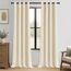 MRTREES Gardinen Blickdicht Beige mit Ösen Verdunklungsvorhänge 2er Set, 290 cm Extra Lange, 140 cm Breit, Thermovorhang Gegen Kälte für Wohnzimmer Moderne Schlafzimmer Blackout Curtain