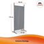 ANGERER Stellwand 178 x 82 cm, Sicht- & Sonnenschutz, Raumtrenner, Innen & Outdoor Büro Balkon/Terrasse, Schlafzimmer, Garten, Made in Germany, waschbare Bezüge, Polyacryl hellgrau