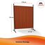 ANGERER Stellwand 178 x 178 cm, Sicht- & Sonnenschutz, Raumtrenner, Innen & Outdoor Büro Balkon/Terrasse, Schlafzimmer, Garten, Made in Germany, waschbare Bezüge, Polyacryl Terracotta