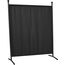 ANGERER Stellwand 178 x 178 cm, Sicht- & Sonnenschutz, Raumtrenner, Innen & Outdoor Büro Balkon/Terrasse, Schlafzimmer, Garten, Made in Germany, waschbare Bezüge, Polyacryl dunkelgrau