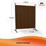 ANGERER Stellwand 178 x 178 cm, Sicht- & Sonnenschutz, Raumtrenner, Innen & Outdoor Büro Balkon/Terrasse, Schlafzimmer, Garten, Made in Germany, waschbare Bezüge, Polyacryl braun