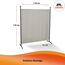 ANGERER Stellwand 178 x 178 cm, Sicht- & Sonnenschutz, Raumtrenner, Innen & Outdoor Büro Balkon/Terrasse, Schlafzimmer, Garten, Made in Germany, waschbare Bezüge, Polyacryl Elfenbein
