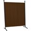 ANGERER Stellwand 178 x 178 cm, Sicht- & Sonnenschutz, Raumtrenner, Innen & Outdoor Büro Balkon/Terrasse, Schlafzimmer, Garten, Made in Germany, waschbare Bezüge, Polyacryl braun