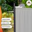 ANGERER Stellwand 178 x 178 cm, Sicht- & Sonnenschutz, Raumtrenner, Innen & Outdoor Büro Balkon/Terrasse, Schlafzimmer, Garten, Made in Germany, waschbare Bezüge, Polyacryl Elfenbein