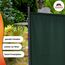 ANGERER Stellwand 178 x 178 cm, Sicht- & Sonnenschutz, Raumtrenner, Innen & Outdoor Büro Balkon/Terrasse, Schlafzimmer, Garten, Made in Germany, waschbare Bezüge, Polyacryl grün
