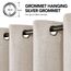 Deconovo Verdunklungsvorhänge mit ösen Gardinen Wohnzimmer Vorhänge Blickdicht Curtains Vorhang Verdunkelung, H214 x B140 cm (1er Pack), Leinen, 1er Set