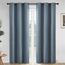 Yakamok Verdunkelungsvorhänge, Raumverdunkelung, wärmeisoliert, Fensterpaneele, solide Ösen, Vorhänge für Schlafzimmer/Wohnzimmer (107 x 213 cm, Steinblau, 2 Paneele)