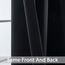 2 Platten yakamok isoliert Tülle Noise Blocking Verdunklungsvorhänge mit 2 Bändern für Schlafzimmer/Wohnzimmer, Polyester-Mischgewebe, Jet Black, 52Wx96L
