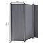 QUICK STAR Paravent 6 Teilig 340x165cm Stoff Raumteiler Trennwand Balkon Sichtschutz Stellwand Faltbar Grau