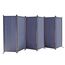 QUICK STAR Paravent 6 Teilig 340x165cm Stoff Raumteiler Trennwand Balkon Sichtschutz Stellwand Faltbar Grau