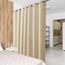 PONY DANCE Extra Lange Gardinen und Vorhänge 1 Stück H 274 x B 254 cm Schiebevorhang für Wohnzimmer/Schlafzimmer/Büro Trennwand Raumteiler Vorhang Sichtschutz Ösenschal, Biscotti Beige