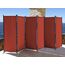 QUICK STAR Paravent 6 Teilig 340x165cm Rotorange - Garten & Balkon Sichtschutz Stellwand Innen & Außen - Raumteiler Trennwand Faltbar Blickdicht & Wetterfest