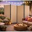 QUICK STAR Paravent 4 Teilig 165 x 220 cm Beige - Garten & Balkon Sichtschutz Stellwand Innen & Außen - Raumteiler Trennwand Faltbar Blickdicht & Wetterfest