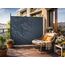 QUICK STAR Paravent Outdoor Wetterfest 180 x 178 cm Grau | Raumteiler Stellwand Innen | Garten & Balkon Sichtschutz Blickdicht
