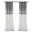 Lush Decor Fenstervorhang, Nachthimmel, 241,3 cm lang x 106,7 cm breit, Grau/Weiß