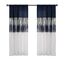 Lush Decor Night Sky Fenstervorhang, Einzelbahn, schicke, zweifarbige Pailletten, glamouröses Funkeln und modernes Farbblock-Design, 106,7 x 160 cm (B x L), Marineblau und Weiß