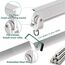 TOKPLNU Decken-Vorhangschiene, flexibel, biegbare Vorhangschiene, für Vorhangschienen-Wandmontage, gebogenes Vorhangschienen-System-Set für Wohnmobil, Raumteiler, Erkerfenster, 6,1 m
