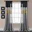 Lush Decor Fenstervorhang, Nachthimmel, 274,3 cm lang x 106,7 cm breit, Schwarz/Gold