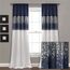 Lush Decor Fenstervorhang, Sternenhimmel, 241,3 cm lang x 106,7 cm breit, Marineblau/Weiß