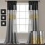 Lush Decor Fenstervorhang, Nachthimmel, 274,3 cm lang x 106,7 cm breit, Schwarz/Gold