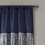 Lush Decor Fenstervorhang, Sternenhimmel, 274,3 cm lang x 106,7 cm breit, Marineblau / Weiß