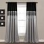 Lush Decor Night Sky Fenstervorhang, Einzelbett, 106,7 cm B x 241,3 cm L, Schwarz und Grau, Paillettenvorhänge, glitzerndes und farbblockiges Design, Moderne Glamour-Dekoration, Lange Vorhänge für
