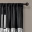 Lush Decor Night Sky Fenstervorhang, Einzelbett, 106,7 cm B x 213,4 cm L, Schwarz und Gold, Paillettenvorhänge, glitzerndes und farbblockiges Design, Moderne Glamour-Dekoration, Lange Vorhänge für
