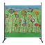 QUICK STAR Paravent Outdoor Wetterfest 180 x 178 cm Green Flowers | Raumteiler Stellwand Innen | Garten & Balkon Sichtschutz Blickdicht