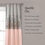 Lush Decor Fenstervorhang, Nachthimmel, 274,3 cm lang x 106,7 cm breit, Grau / Rot