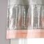 Lush Decor Night Sky Volant, Einzelbett, 132,1 x 45,7 cm (B x L), Grau & Blush – Paillettenvorhang – glitzernder und Farbiger Block – Küchenvorhang – Moderne glamouröse Dekoration – Badezimmer- oder