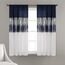 Lush Decor Night Sky Fenstervorhang, Einzelbahn, schicke, zweifarbige Pailletten, glamouröses Funkeln und modernes Farbblock-Design, 106,7 x 160 cm (B x L), Marineblau und Weiß