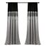 Lush Decor Night Sky Fenstervorhang, Einzelbett, 106,7 cm B x 241,3 cm L, Schwarz und Grau, Paillettenvorhänge, glitzerndes und farbblockiges Design, Moderne Glamour-Dekoration, Lange Vorhänge für
