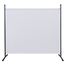 QUICK STAR Paravent Outdoor Wetterfest 180 x 178 cm Weiß | Raumteiler Stellwand Innen | Garten & Balkon Sichtschutz Blickdicht