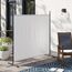 QUICK STAR Paravent Outdoor Wetterfest 180 x 178 cm Weiß | Raumteiler Stellwand Innen | Garten & Balkon Sichtschutz Blickdicht