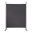 QUICK STAR Paravent Outdoor Wetterfest 150 x 190 cm Grau | Raumteiler Stellwand Innen | Garten & Balkon Sichtschutz Blickdicht