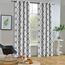 Melodieux Moroccan Fashion Thermo-isolierte Ösenvorhänge für Wohnzimmer, 132 x 213 cm, Off-White/Grau (1 Panel)