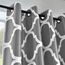 Melodieux Marokkanische Raumverdunklungs Blackout Grommet Top Vorhang Grau 52x63 Zoll