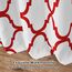 Melodieux Marokkanische Terrassenvorhänge für extra breite Fenster, Raumteiler, Verdunkelung, Ösenvorhang für Glasschiebetür, 1 Vorhangschal (254 x 244 cm, Cremeweiß/Rot)