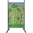QUICK STAR Paravent Outdoor Wetterfest 180 x 78 cm Green Flowers | Raumteiler Stellwand Innen | Garten & Balkon Sichtschutz Blickdicht
