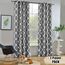 Melodieux Marokkanische Raumverdunklungs Blackout Grommet Top Vorhang Grau 52x63 Zoll