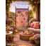 QUICK STAR Paravent Outdoor Wetterfest 180 x 78 cm Retro Flowers | Raumteiler Stellwand Innen | Garten & Balkon Sichtschutz Blickdicht