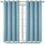 BGment Raumverdunkelungsvorhänge, 137,2 cm lang, mit Ösen, wärmeisolierte Vorhänge, Fensterbehandlungsvorhänge für Schlafzimmer, 2 Paneele, 132 x 137 cm, Graublau