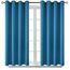 BGment Verdunkelungsvorhänge – Ösen, wärmeisoliert, für Schlafzimmer und Wohnzimmer, 2 Stück (132 x 137 cm), Stahlblau