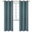 BGment Raumverdunkelungsvorhänge, 213 cm lang, mit Ösen, wärmeisolierte Vorhänge, Fensterbehandlungsvorhänge für Schlafzimmer, 2 Paneele, 107 x 213 cm, Steinblau