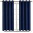 BGment Verdunkelungsvorhänge für Wohnzimmer – Thermoisolierte Vorhänge für Schlafzimmer, Set mit 2 Paneelen (132 x 114 cm, Marineblau)