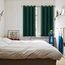 BGment Verdunkelungsvorhänge – Thermoisoliert Raumverdunkelung Schlafzimmer und Wohnzimmer Vorhang, Set von 2 Paneelen (132 x 137 cm, Smaragdgrün)