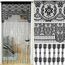 YaoYue Makramee-Spitzen-Türvorhang für Türen, Raumteiler, Hippie-Fensterpaneel, Raumteiler, Wandschrank, Vorhänge für Schlafzimmer, Schrank, Türvorhänge, Dekorationen (90 x 200 cm, schwarz)